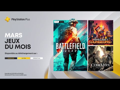 PlayStation Plus - Mars 2023 - Battlefield 2042, Minecraft Dungeons et Code Vein