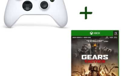 Pack Manette Xbox Series sans fil Robot White + Gears Tactics (Xbox One, Xbox Series X)