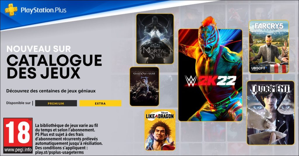 Playstation Plus 2022 Decembre Extra Premium