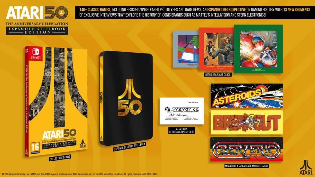 Atari 50 The Anniversary Celebration Expanded Steelbook Edition Switch