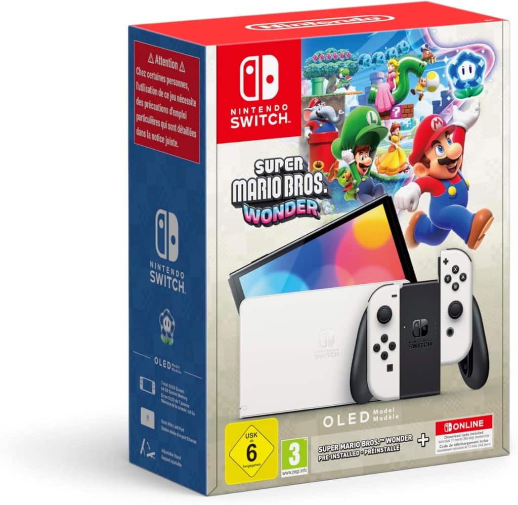 Console Nintendo Switch Oled Avec Super Mario Wonder